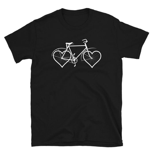 Fahrrad Herzräder T Shirt für Radfahrer und Bike Fans