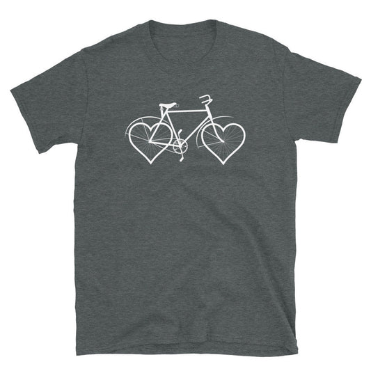Fahrrad Herzräder T Shirt für Radfahrer und Bike Fans