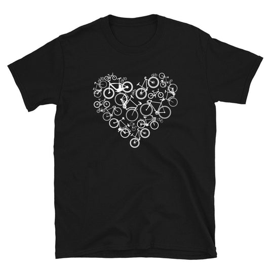 Fahrrad Herz Motiv T Shirt für Radfahrer und Bike Fans